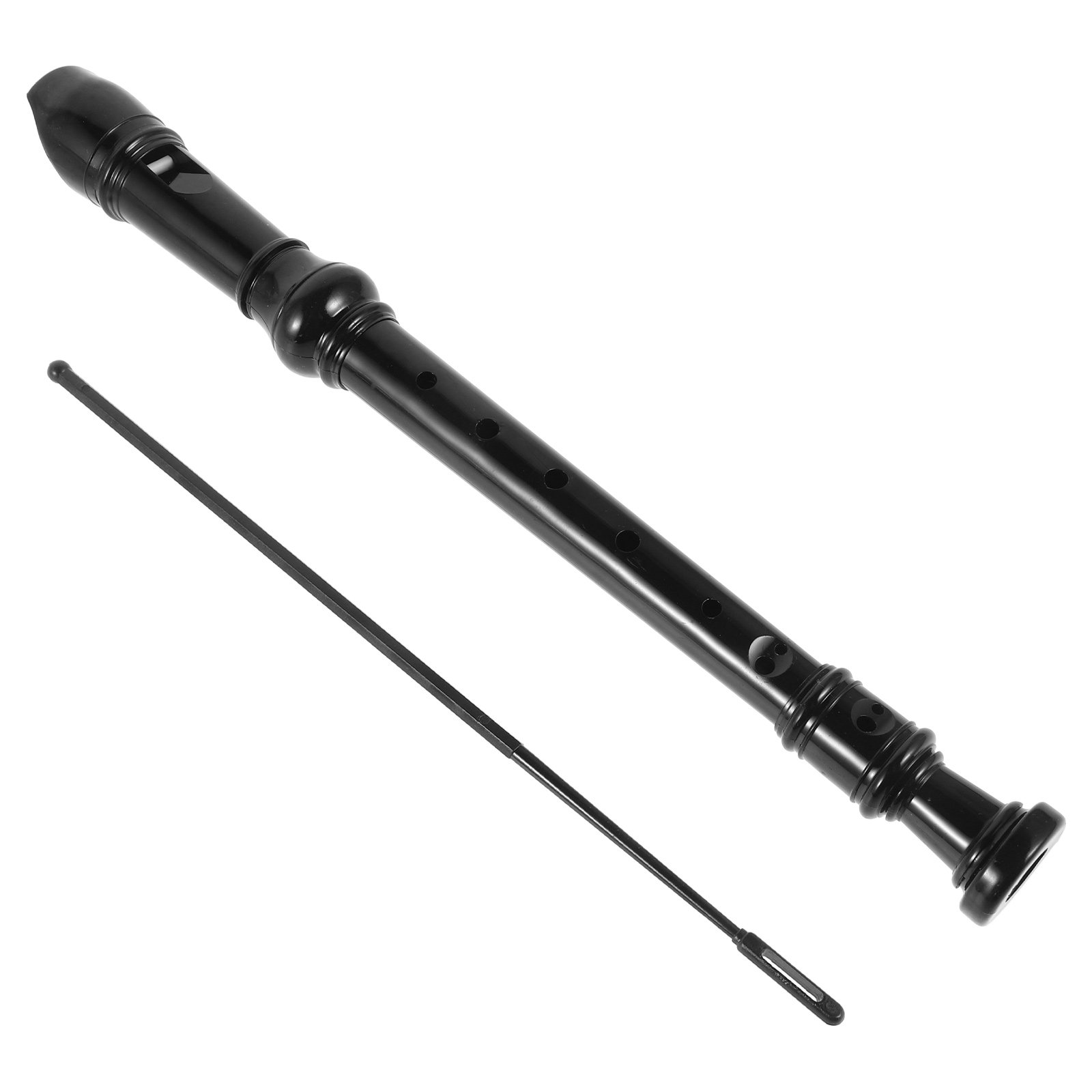 Soprano Recorder Plastic - 8-otworowy, czarny, przezroczysty, wykonany z tworzywa